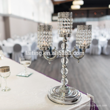Candeeiro de mesa sem corda do candelabro de cristal recarregável para a decoração 2271 do casamento